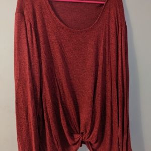 Red long sleeve shirt